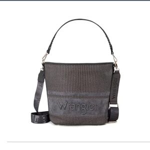 Wrangler Bucket Handbag Purse Gray NWT